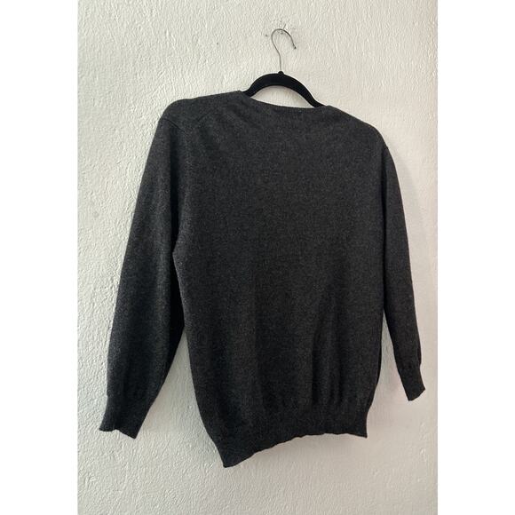 Lauren Ralph Lauren Cashmere Cardigan Gray Button Up 3/4 Sleeve Size Large - Picture 11 of 15